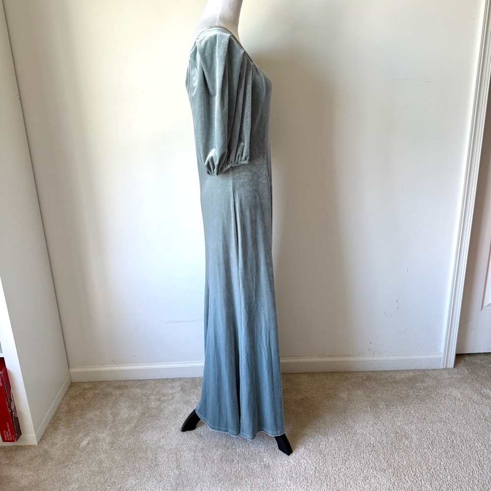 NWT JESSAKAE Velvet Sea Glass Eloise 3/4 Sleeve Maxi Dress—SZ. XL - Picture 4 of 17